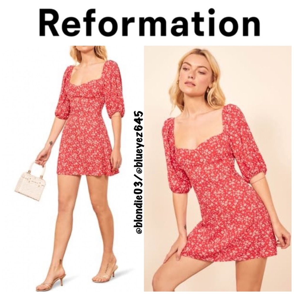 Reformation “Kopa” Sweetheart Neck Minidress 0